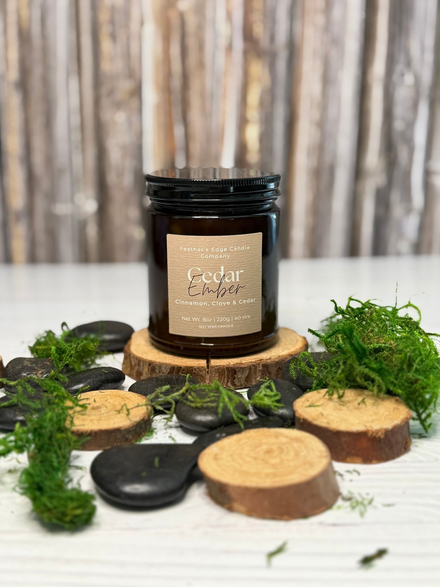 Cedar Ember 8oz Soy Candle