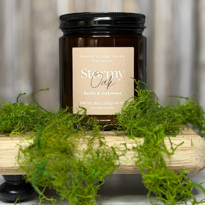Stormy Oak 8oz Soy Candle