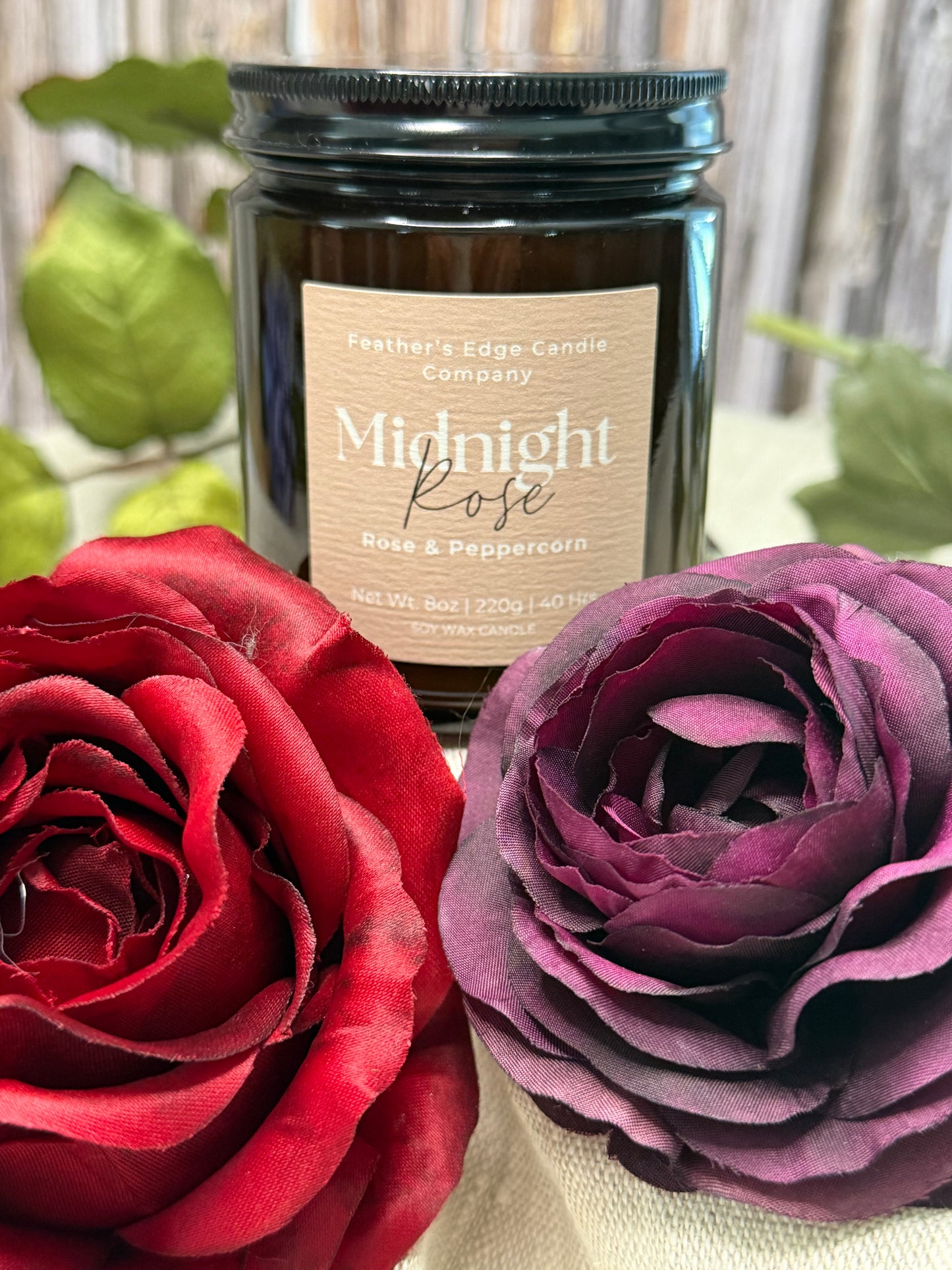 Midnight Rose 8oz Soy Candle