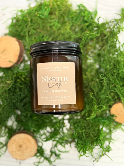 Stormy Oak 8oz Soy Candle